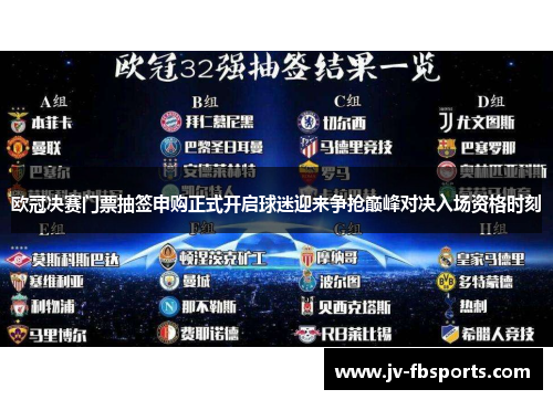欧冠决赛门票抽签申购正式开启球迷迎来争抢巅峰对决入场资格时刻 欧冠决赛门票抽签申购正式开启球迷迎来争抢巅峰对决入场资格时刻